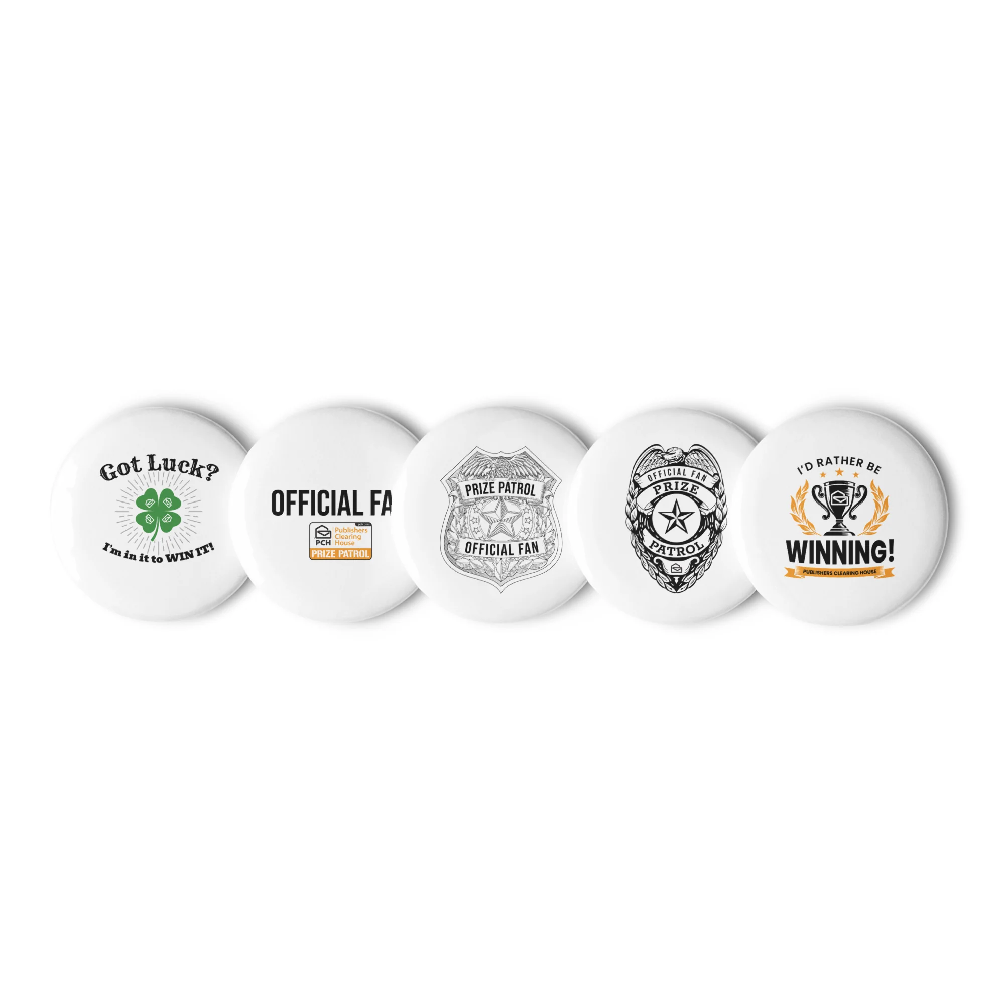 Set Of 5 PCH Pin Back Buttons - Image 4